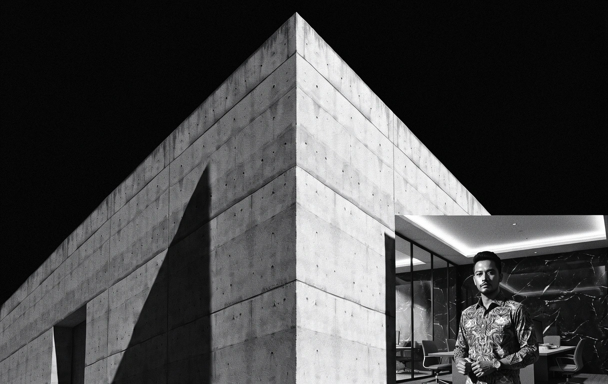 Brutalist architectural detail
