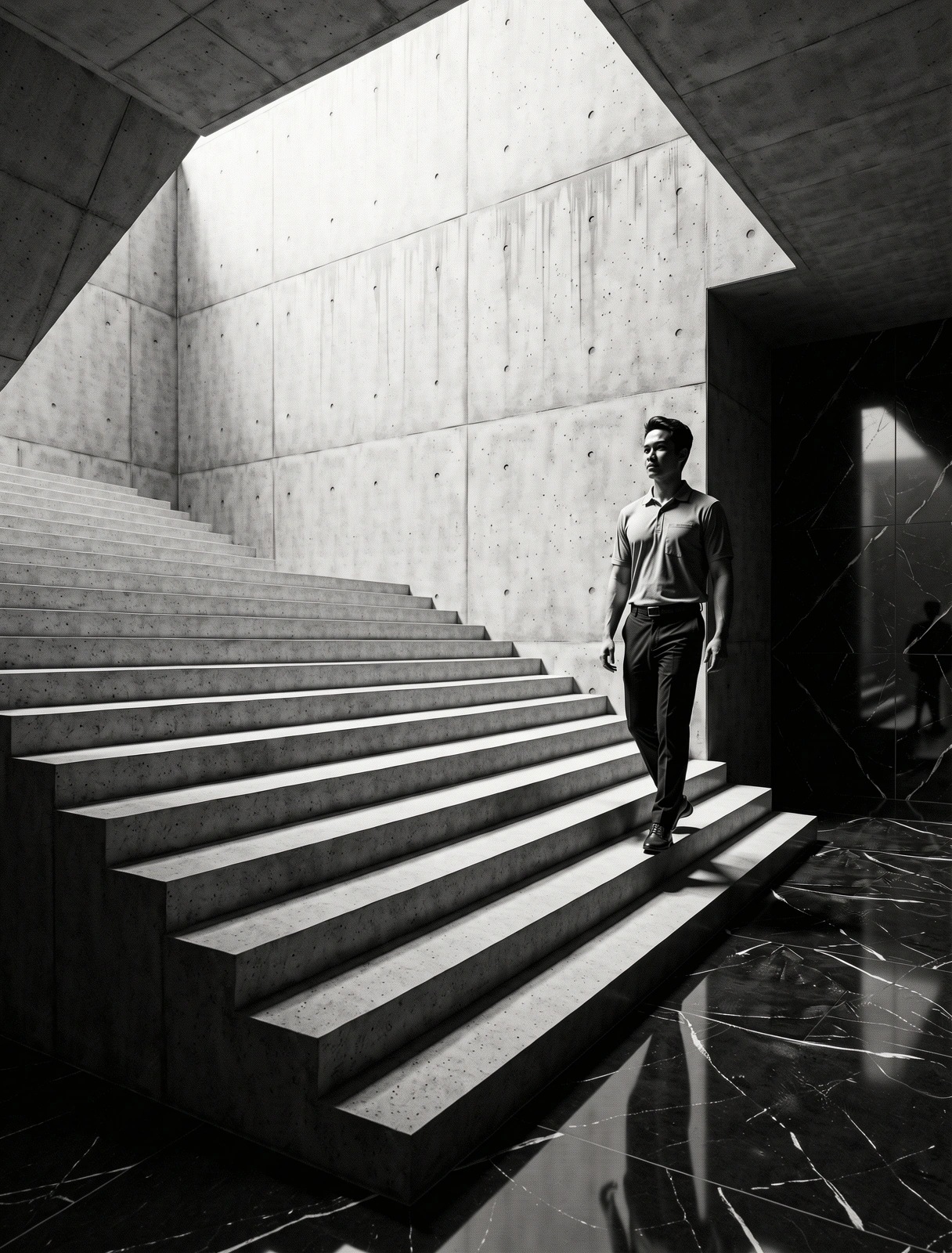 Brutalist architectural detail representing structure