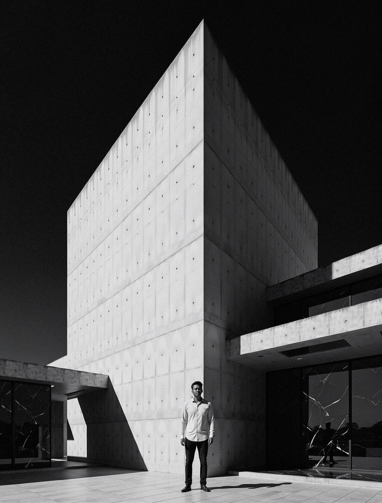 Brutalist architectural detail